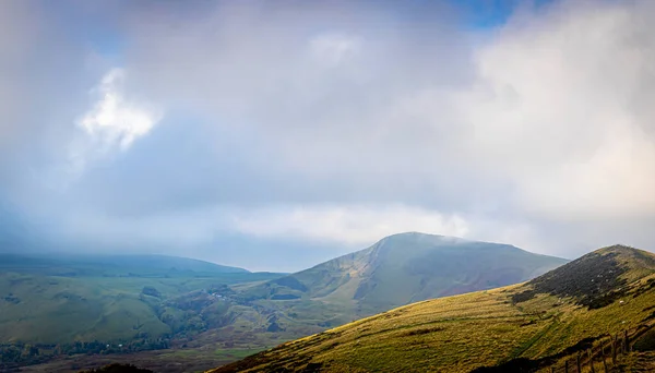 Vista Mom Tor Distrito Peak Uma Área Terras Altas Inglaterra — Fotografia de Stock