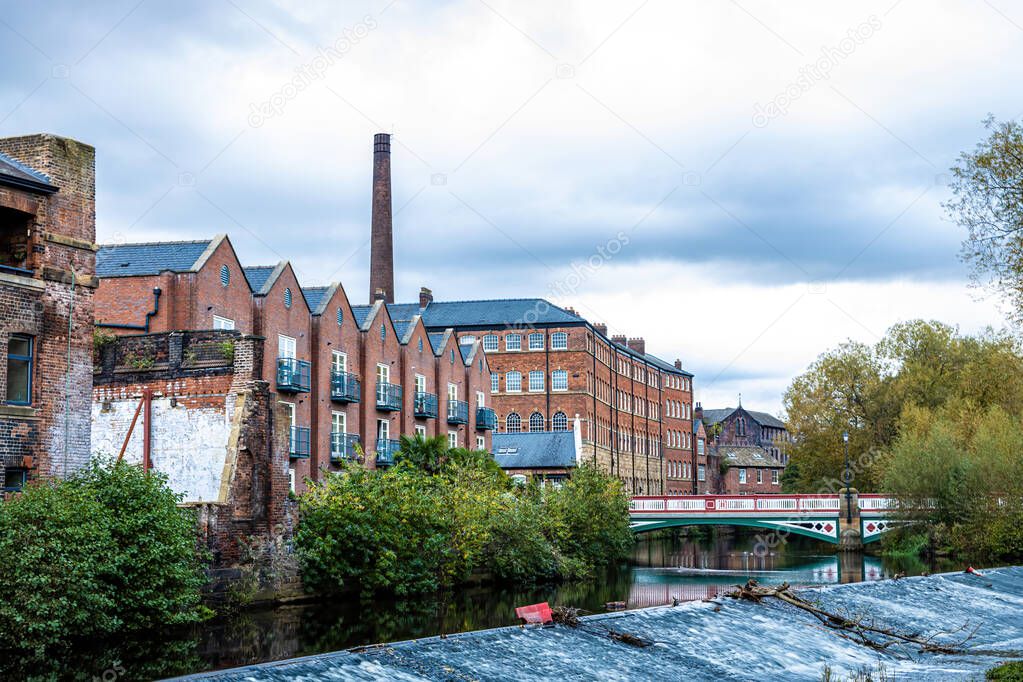 View of Kelham island museum in Sheffield,  industry and steelmaking history museum with interactive galleries and on-site craftsmen, UK