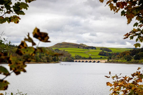 Blick Auf Den Ladybower Reservoir Peak District Einem Hochland England — Stockfoto