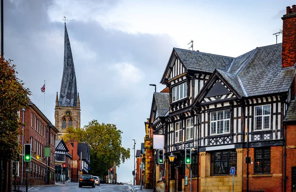 Crooked Spire Church Mary All Saints Chesterfield Derbyshire — Stock Photo, Image