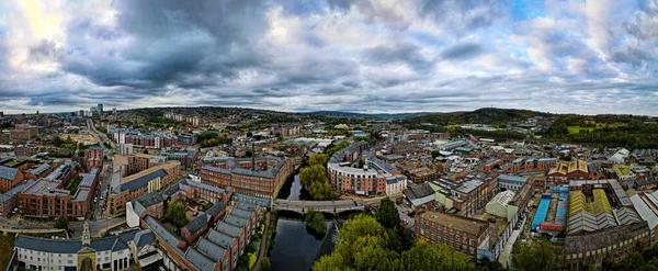 Luftaufnahme Eines Industriegebiets Stadtrand Von Sheffield England Großbritannien — Stockfoto