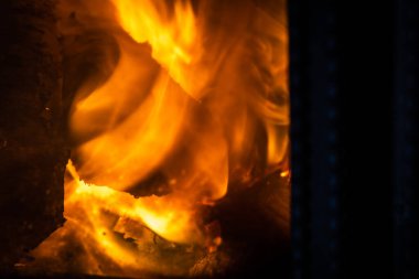 Şömine oturma odasında.