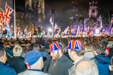 Londra 'daki Meclis Meydanı' nda Brexit kutlaması