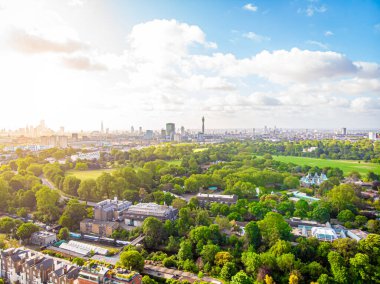Londra, İngiltere 'deki Vekiller parkının hava görüntüsü.