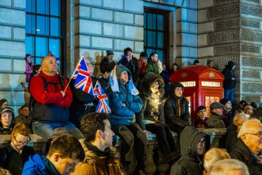 Londra 'daki Meclis Meydanı' nda Brexit kutlaması