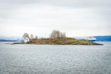 Norveç 'teki Oslo fiyordunun görüntüsü