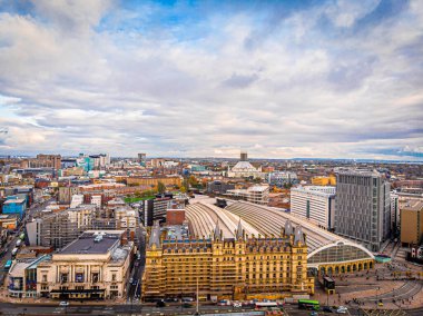 Liverpool, İngiltere 'deki Lime istasyonunun hava görüntüsü
