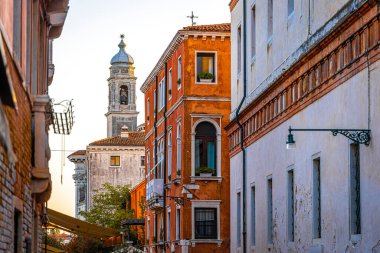 İtalya 'da Venedik sokaklarının manzarası