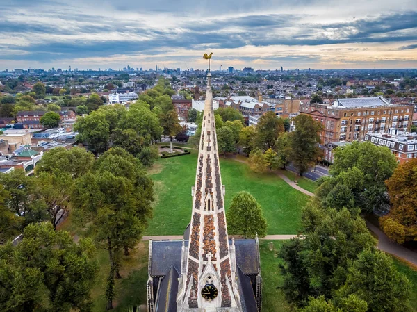 Aerial View Christ Church Turnham Green London — Stock Photo, Image