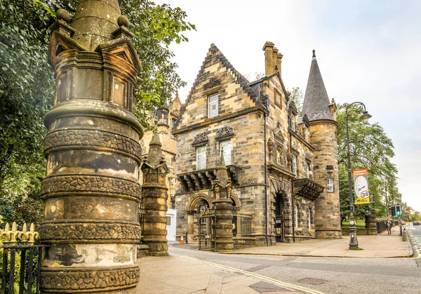 Blick Auf Die Universität Glasgow Bei Bewölktem Tag Schottland — Stockfoto