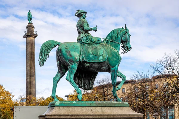 Pohled Památku Victorie Liverpoolu Anglie — Stock fotografie