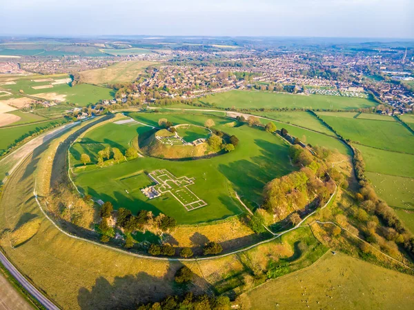 Aerial view of Old Sarum in England