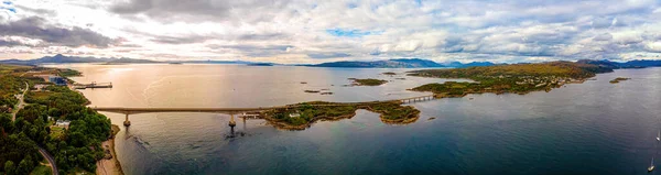 Вид Воздуха Мост Скай Деревню Кайликин Острове Скай Внутренних Гебридах — стоковое фото