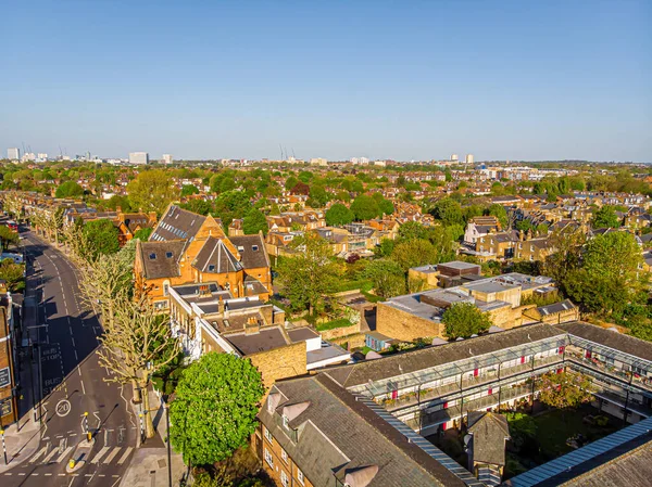 Aerial View London Suburb Morning — Stock Photo, Image