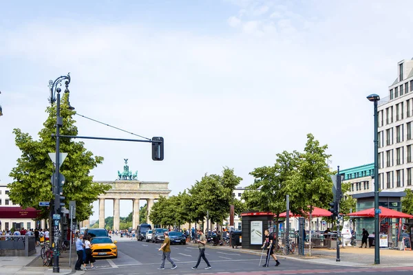 Braniborská Brána Letním Dni Berlín — Stock fotografie