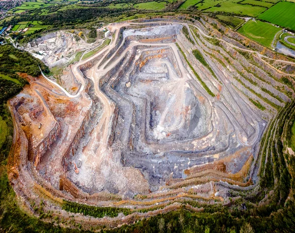 Aerial View Limestone Quarry Somerset England — Stock Photo, Image