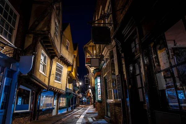 Средневековая Улица Шамблс Йорке Англия — стоковое фото