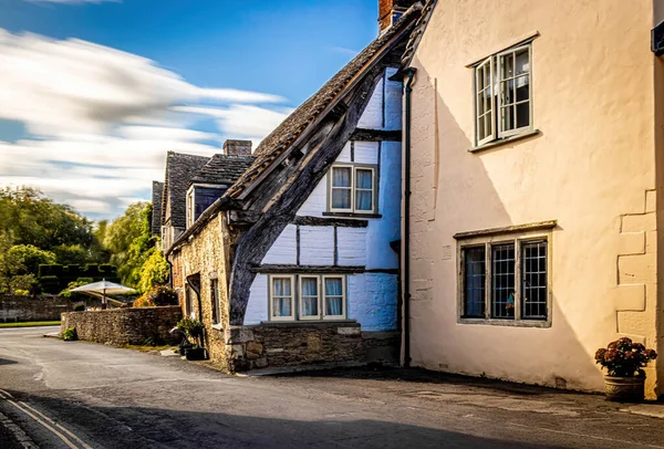 Blick Auf Das Mittelalterliche Dorf Somerset England Großbritannien — Stockfoto