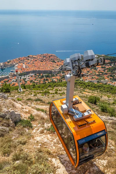 Teleférico Dubrovnik Cidade Velha Verão Croácia — Fotografia de Stock