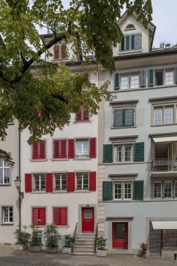 Orta Zürih manzarası yazın, İsviçre