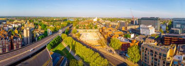 Sabah Hammersmith 'in hava görüntüsü, Londra, İngiltere