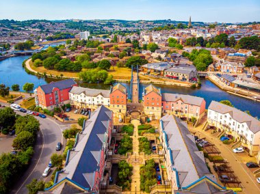 Exeter 'in yaz günündeki hava görüntüsü, İngiltere
