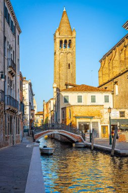 İtalya 'da Venedik sokaklarının manzarası