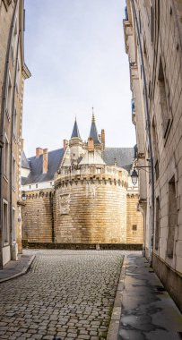 Fransa 'nın Nantes kentindeki kale manzarası