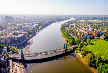 Sabah Hammersmith 'in hava görüntüsü, Londra, İngiltere
