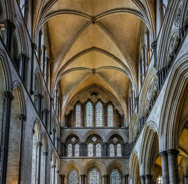 Interior Catedral Salisbury — Foto de Stock