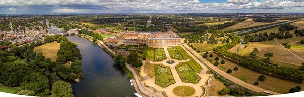 Vue Aérienne Palais Hampton Court Été Royaume Uni — Photo