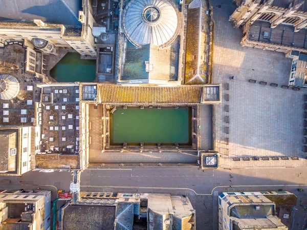 Vista Aérea Del Baño Romano Bath Inglaterra —  Fotos de Stock