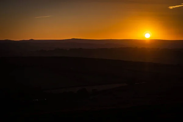 Uitzicht Dartmoor Nationaal Park Avond — Stockfoto