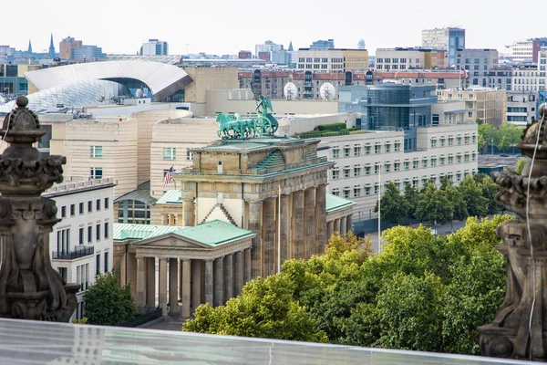 Braniborská Brána Východu Slunce Létě Berlín — Stock fotografie