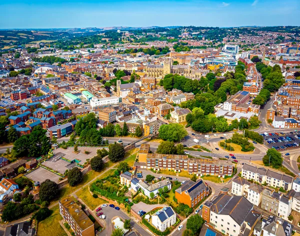 Vista Aerea Exeter Giorno Estate Regno Unito — Foto Stock