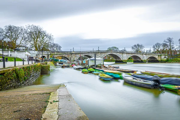 Richmond Híd Télen Reggel London Egyesült Királyság — Stock Fotó