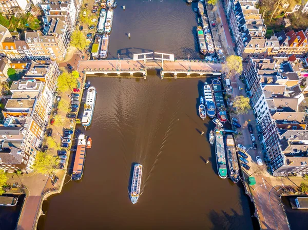 Magere Brug Ochtend Amsterdam Nederland — Stockfoto