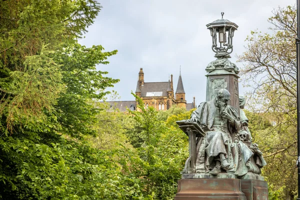 Pohled Glasgowskou Univerzitu Zamračeném Dni Skotsko — Stock fotografie