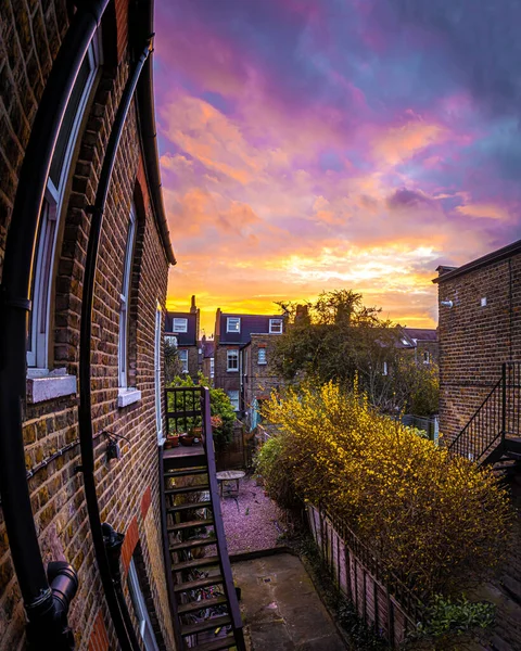 Sunrise Área Subúrbio Londres Inglaterra Reino Unido — Fotografia de Stock