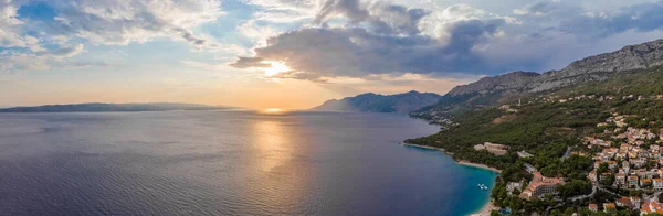 Zonsondergang Aan Adriatische Zee Zomer — Stockfoto
