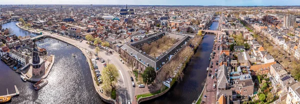 Vista Aérea Moinho Vento Haarlem Países Baixos — Fotografia de Stock