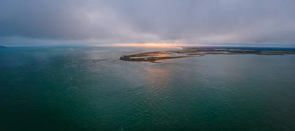 Vista Aérea Solent Perto Ilha Wight Reino Unido — Fotografia de Stock