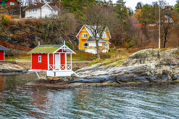 Pohled Fjord Osla Norsku — Stock fotografie
