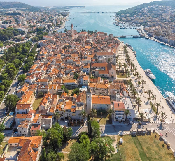 Vista Aérea Trogir Verão Croácia — Fotografia de Stock