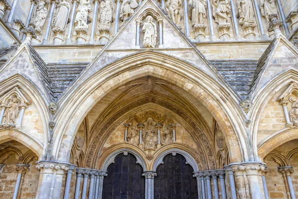 Catedral Salisbury Dia Ensolarado — Fotografia de Stock