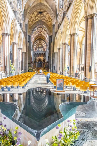 Interno Della Cattedrale Salisbury — Foto Stock