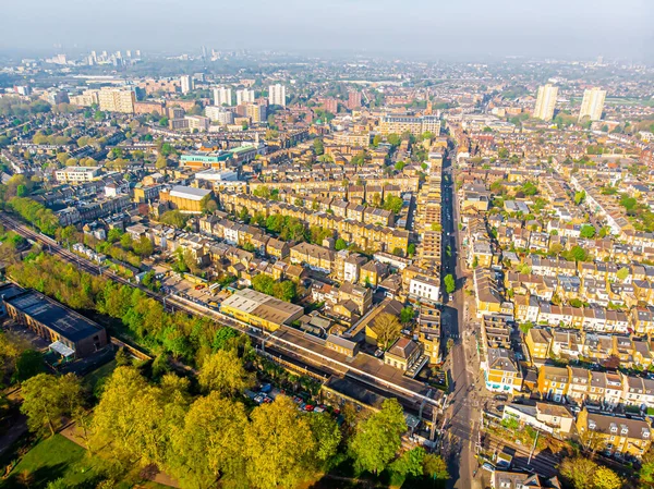 Luftaufnahme Der Stadt Acton Einem Vorort Morgen Großbritannien — Stockfoto