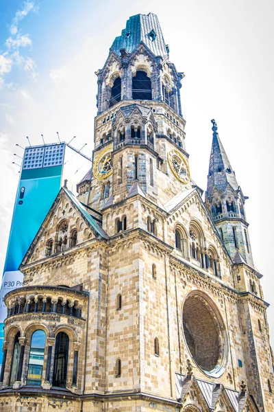 Μνημειακή Εκκλησία Kaiser Wilhelm Στο Βερολίνο — Φωτογραφία Αρχείου