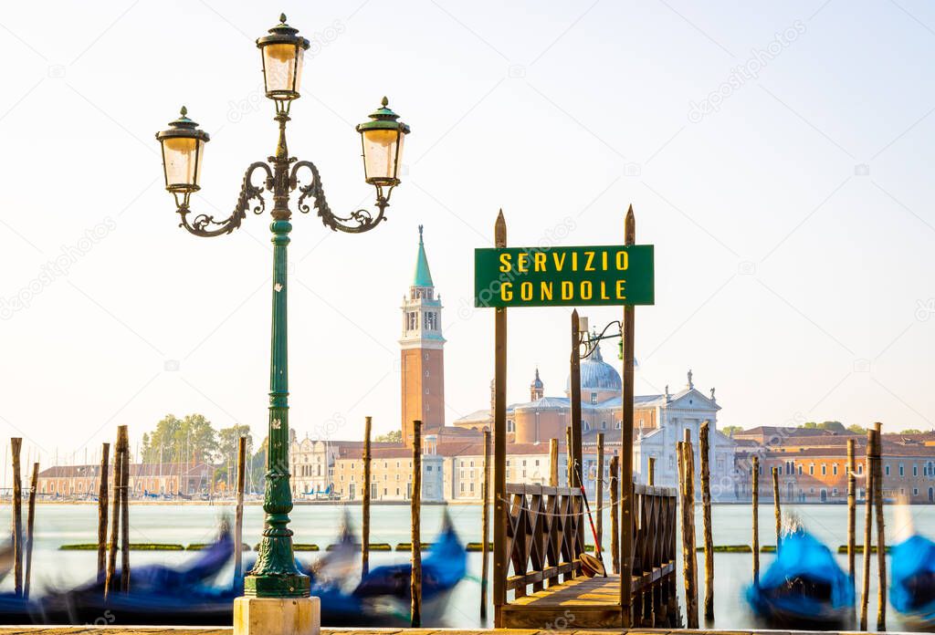 Famous servizio gondole sign in Venice, Italy