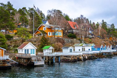 Norveç 'teki Oslo fiyordunun görüntüsü